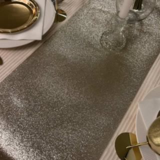 Glitter Premium Bordslöpare Platina