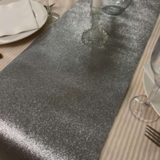 Glitter Premium Bordslöpare Silver