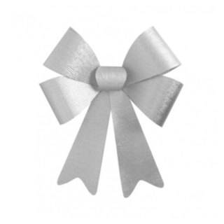 Glitterrosett Silver