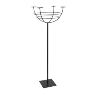 Hög Metall Ljusstake Svart