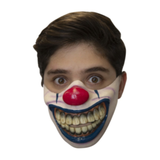 Leende Clown Halvmask Latex