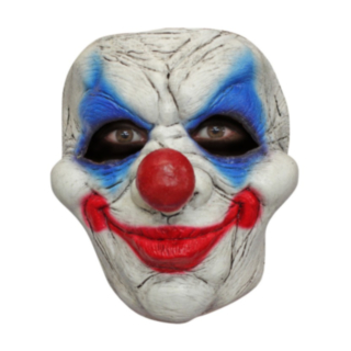 Vintage Horror Clown Latexmask Blå