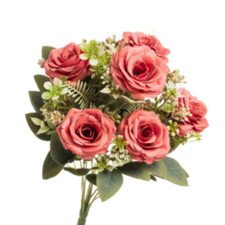 Konstgjord Rosa Ros Bukett