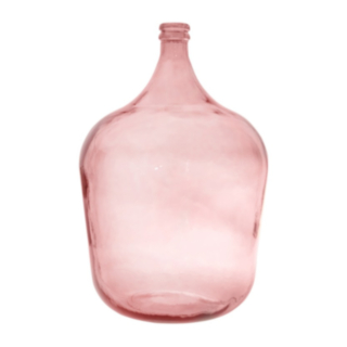 Stor Flaskformad Glasvas Rosa