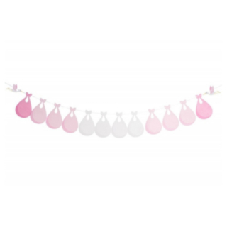 Stork Babyshower Girlang Ljusrosa