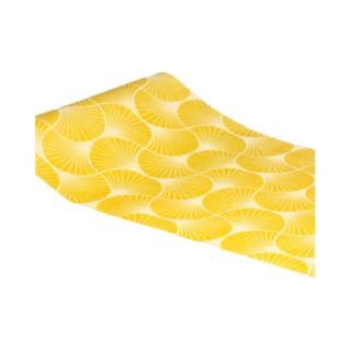 Velour Ginkgo Bordslöpare Senapsgul