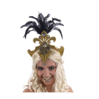 Carnival Fjäderkrona Guld