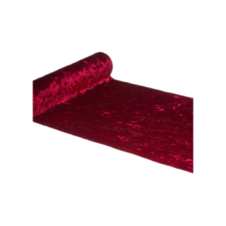 Velour Bordslöpare Vinröd
