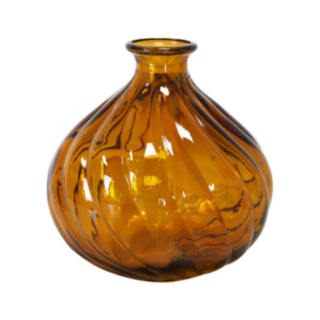 Räfflad Glasvas Amber
