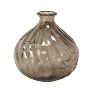 Räfflad Glasvas Mocca