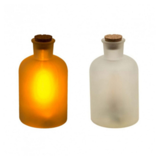 Frostad LED Glasflaska Med Flammande Effekt