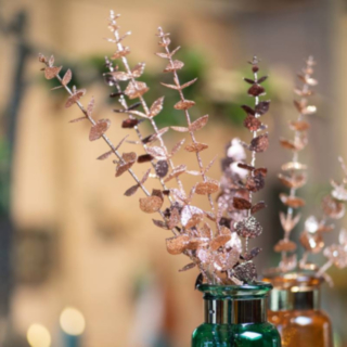 Glitter Eukalyptus Kvist Roséguld