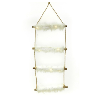 Trästege Med Ljus Natur