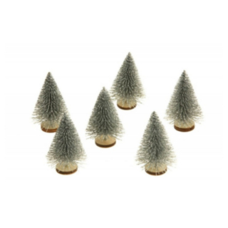 Mini Glittergranar Silver