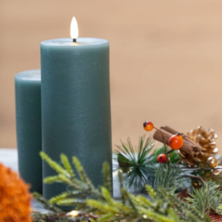 Rustikt LED Blockljus Svart