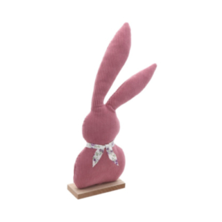 Velour Påskhare På Fot Rosa