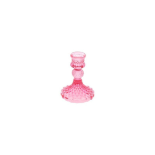 Antik Glasljusstake Rosa