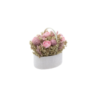 Blomsterkorg Med Rosor Rosa Pastell
