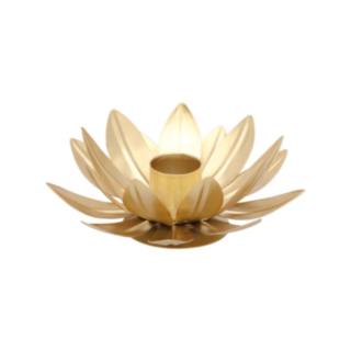 Lotus Ljusstake Guld