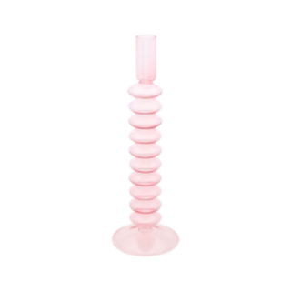Tourbillon Glas Ljusstake Rosa
