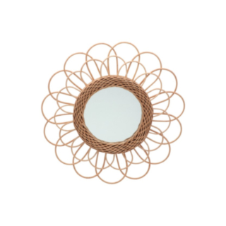 Rattan Väggspegel Natur