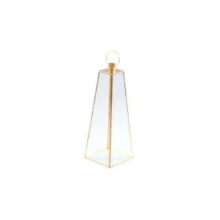 Pyramid Lykta Glas Guld