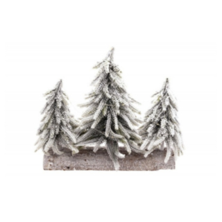 Snötäckta LED Granar
