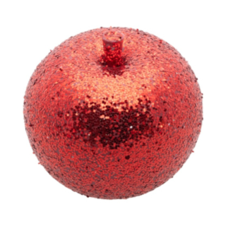 Glitteräpple Juldekoration Röd