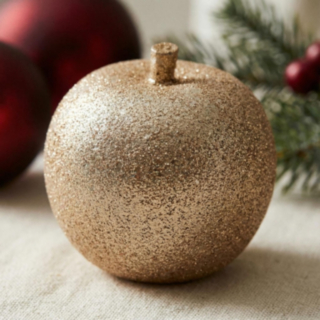 Glitteräpple Juldekoration Guld
