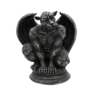 Gargoyle Staty Svart