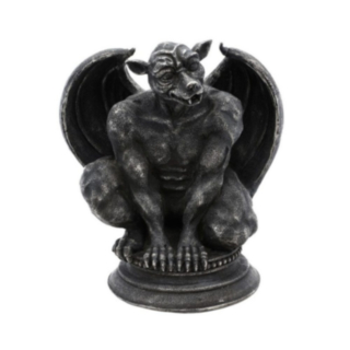 Gargoyle Staty Svart