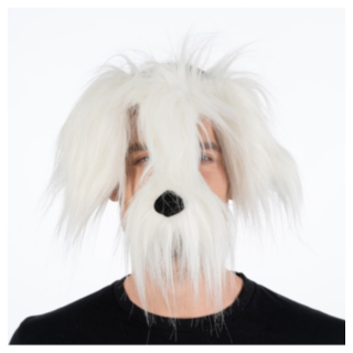Hundmask Vit