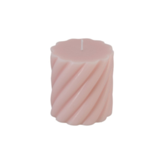 Spiral Blockljus Rosa