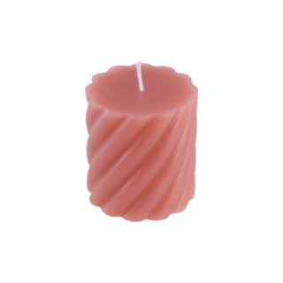 Spiral Blockljus Flamingo Rosa