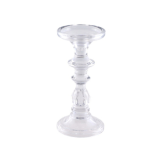 Glas Ljusstake Blockljus Transparent