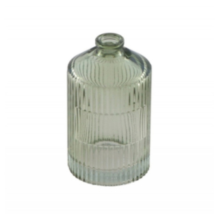 Randig Glasvas Mini Salviagrön