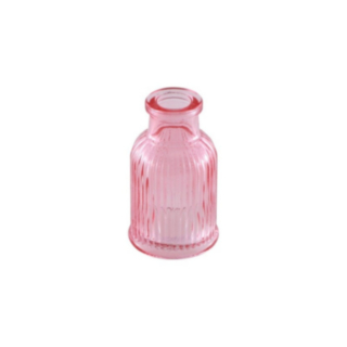 Mini Räfflad Glasvas Ljusrosa
