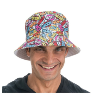 Bucket Hat 90-tal Flerfärgad