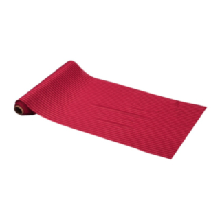 Räfflad Velour Bordslöpare Röd