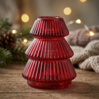 Julgran Ljusstake Röd