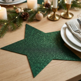 Glitter Bordstabletter Stjärna Grön