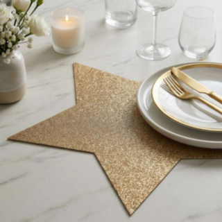 Glitter Bordstabletter Stjärna Guld