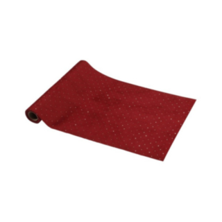 Velour Bordslöpare Vinröd