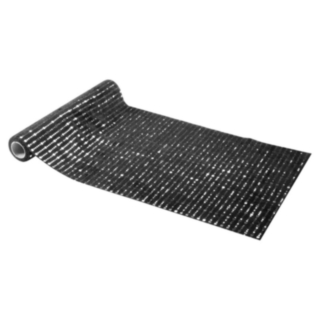 Velour Bordslöpare Svart/Silver