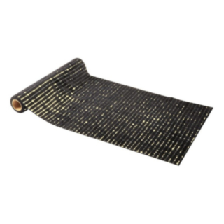 Velour Bordslöpare Svart/Guld