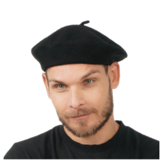 Fransk Basker Svart