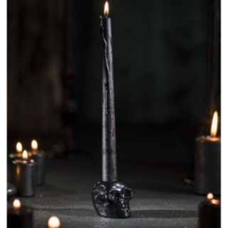 Dödskalle Ljusstake Svart