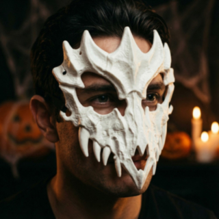 Skelett Drake Mask