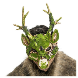 Hjortskelett Mask Mossgrön