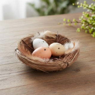 Fågelbo Med Ägg